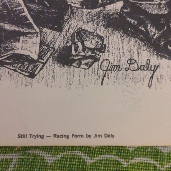 Jim Daly Racing Form Hobo vintage lithograph art print 9x11 - Picture 4 of 9